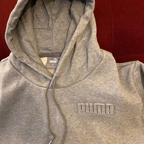 PUMA Embossed Men’s Hooded Gray Sweatshirt XLarge - Picture 5 of 7